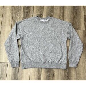 Champion Gray Crewneck Fleece Pullover Sweatshirt Mens Sz M Embroidered Logo
